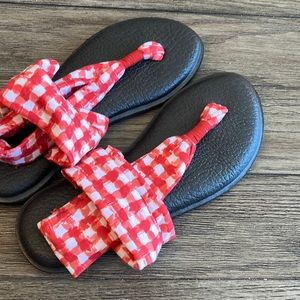 Sanuk Gingham Print Sling Sandal